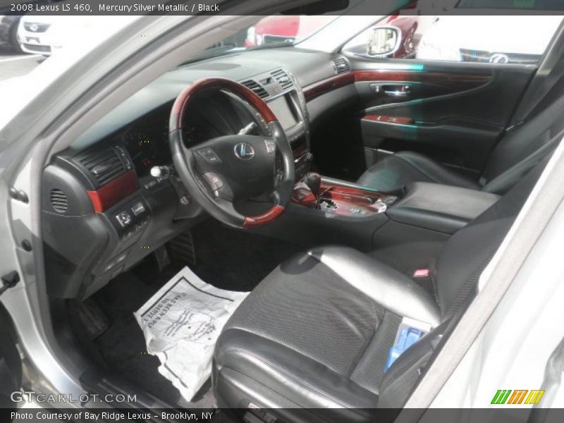Mercury Silver Metallic / Black 2008 Lexus LS 460