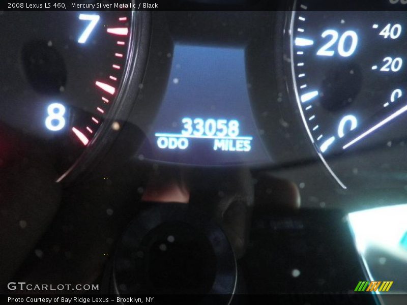 Mercury Silver Metallic / Black 2008 Lexus LS 460