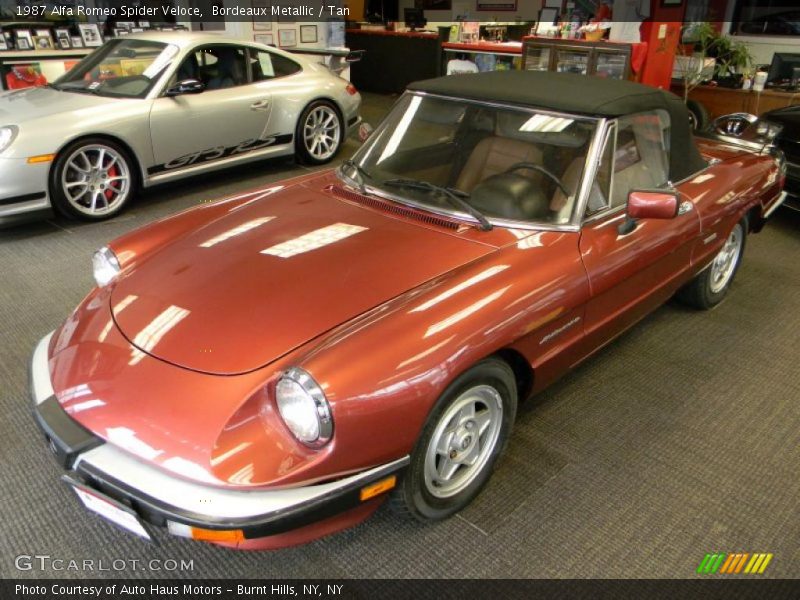 Bordeaux Metallic / Tan 1987 Alfa Romeo Spider Veloce