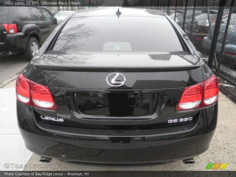 Obsidian Black / Black 2007 Lexus GS 350