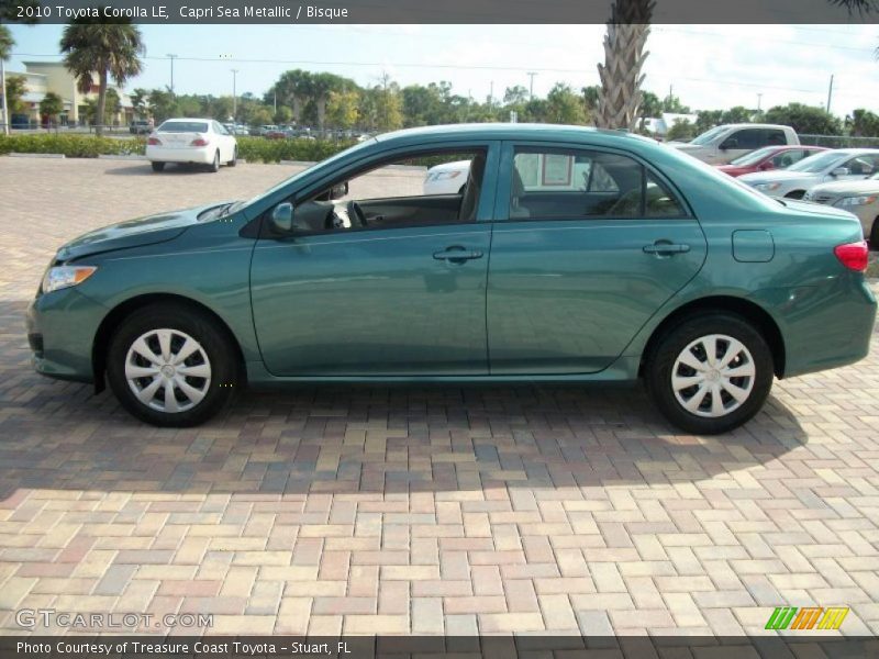 Capri Sea Metallic / Bisque 2010 Toyota Corolla LE