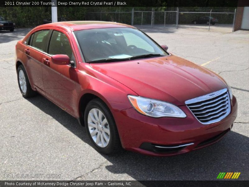 Deep Cherry Red Crystal Pearl / Black 2011 Chrysler 200 Touring