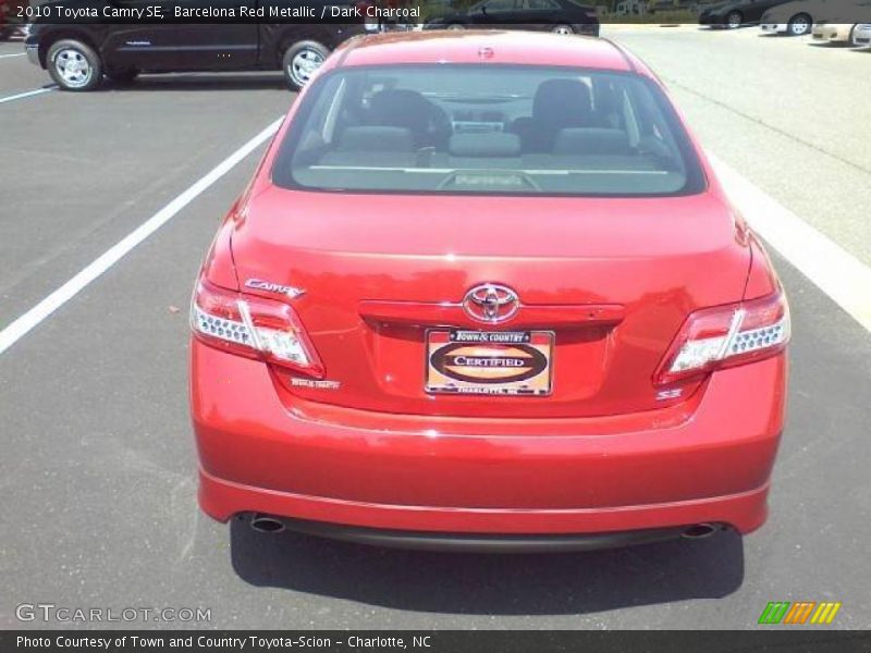 Barcelona Red Metallic / Dark Charcoal 2010 Toyota Camry SE