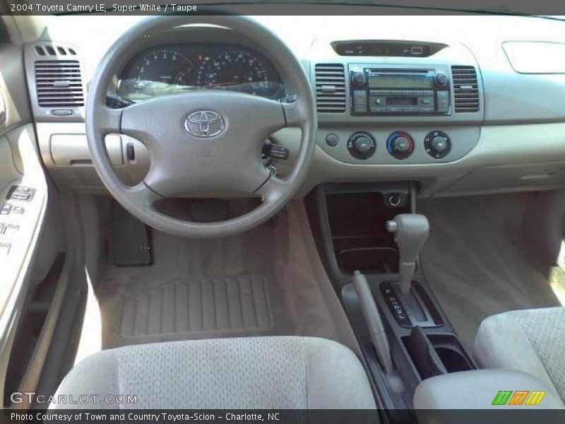 Super White / Taupe 2004 Toyota Camry LE