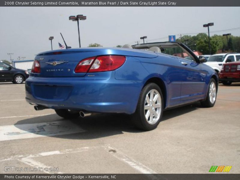 Marathon Blue Pearl / Dark Slate Gray/Light Slate Gray 2008 Chrysler Sebring Limited Convertible