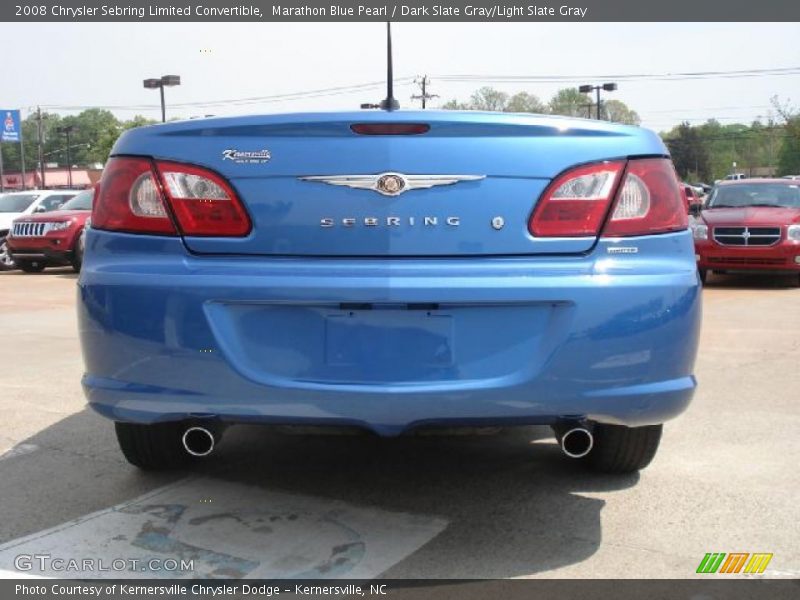 Marathon Blue Pearl / Dark Slate Gray/Light Slate Gray 2008 Chrysler Sebring Limited Convertible