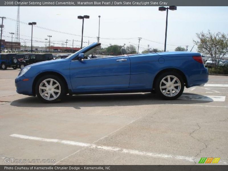 Marathon Blue Pearl / Dark Slate Gray/Light Slate Gray 2008 Chrysler Sebring Limited Convertible