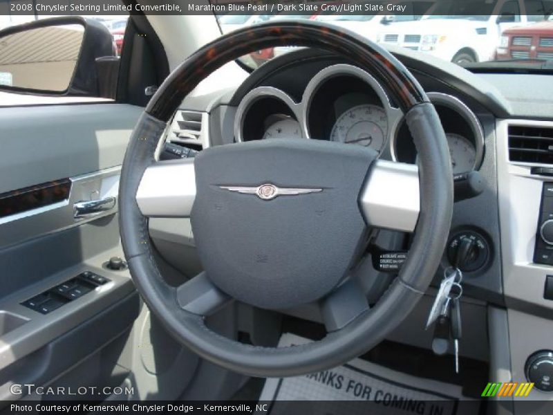 Marathon Blue Pearl / Dark Slate Gray/Light Slate Gray 2008 Chrysler Sebring Limited Convertible