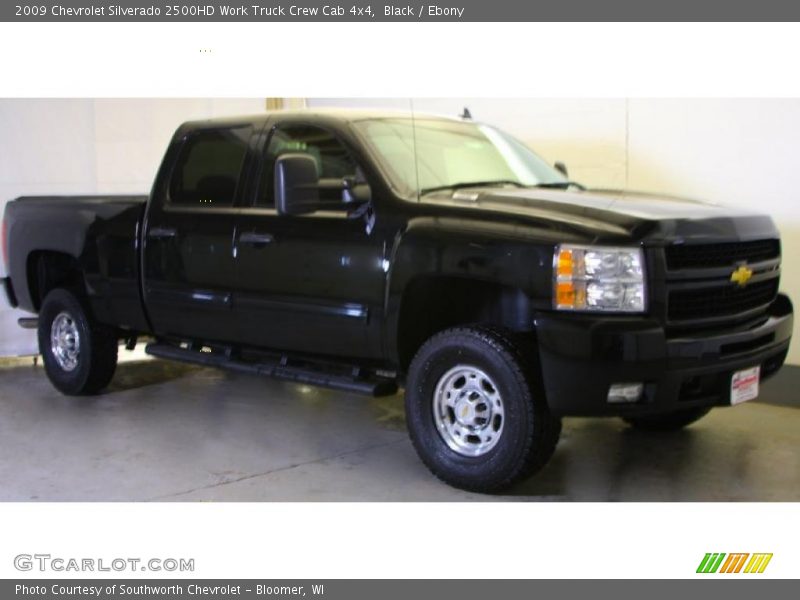 Black / Ebony 2009 Chevrolet Silverado 2500HD Work Truck Crew Cab 4x4