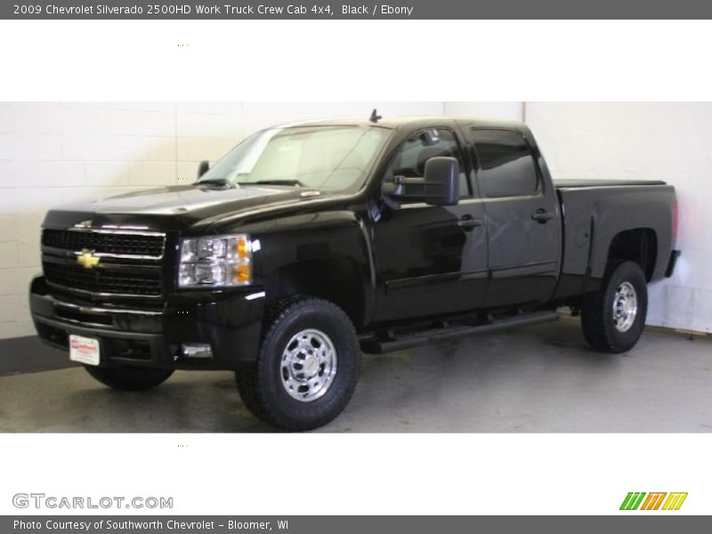 Black / Ebony 2009 Chevrolet Silverado 2500HD Work Truck Crew Cab 4x4