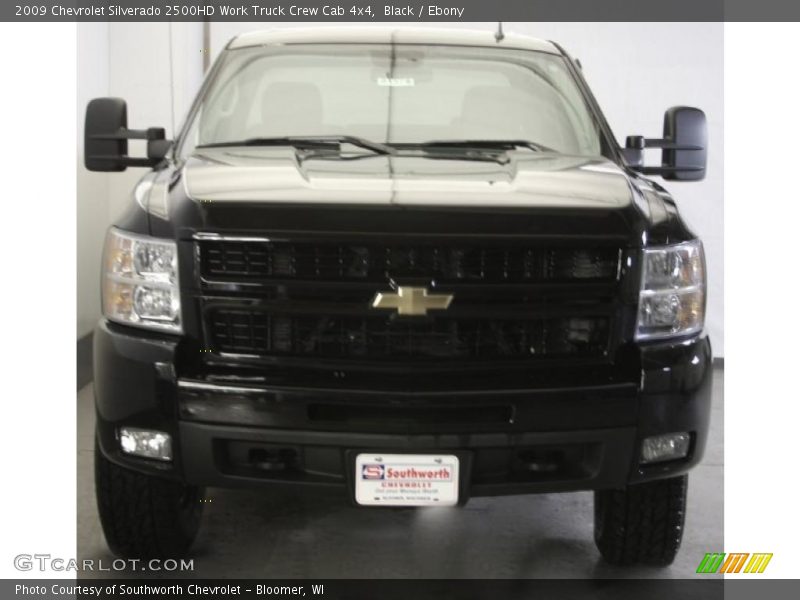 Black / Ebony 2009 Chevrolet Silverado 2500HD Work Truck Crew Cab 4x4