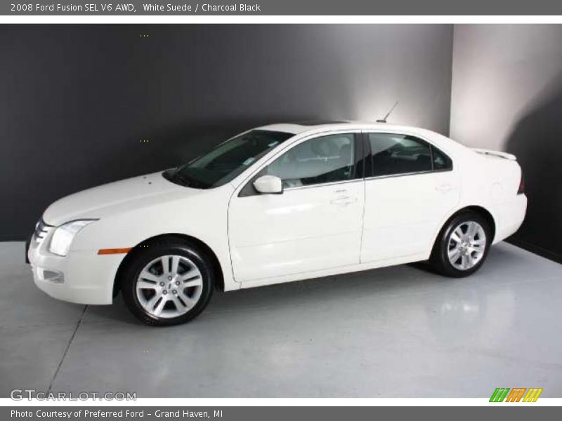 White Suede / Charcoal Black 2008 Ford Fusion SEL V6 AWD