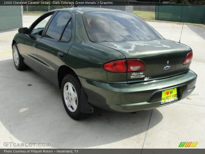 Dark Colorado Green Metallic / Graphite 2000 Chevrolet Cavalier Sedan