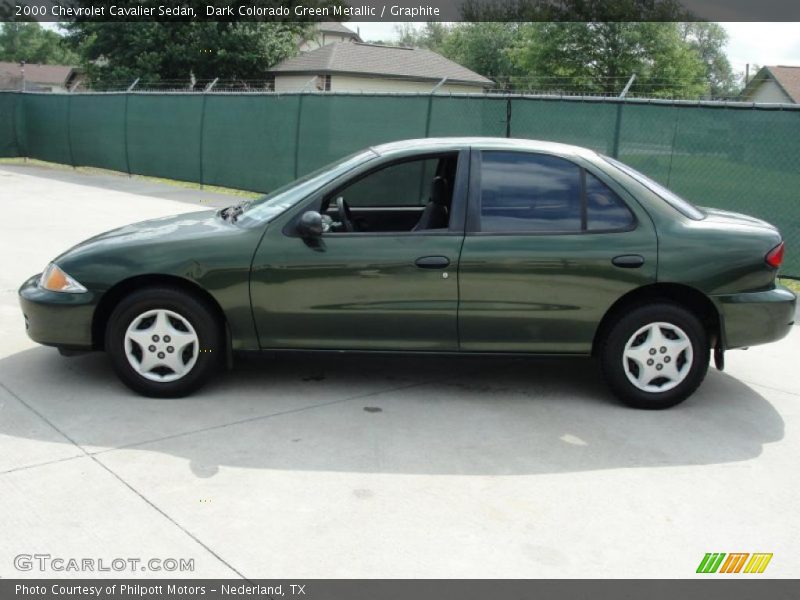 Dark Colorado Green Metallic / Graphite 2000 Chevrolet Cavalier Sedan