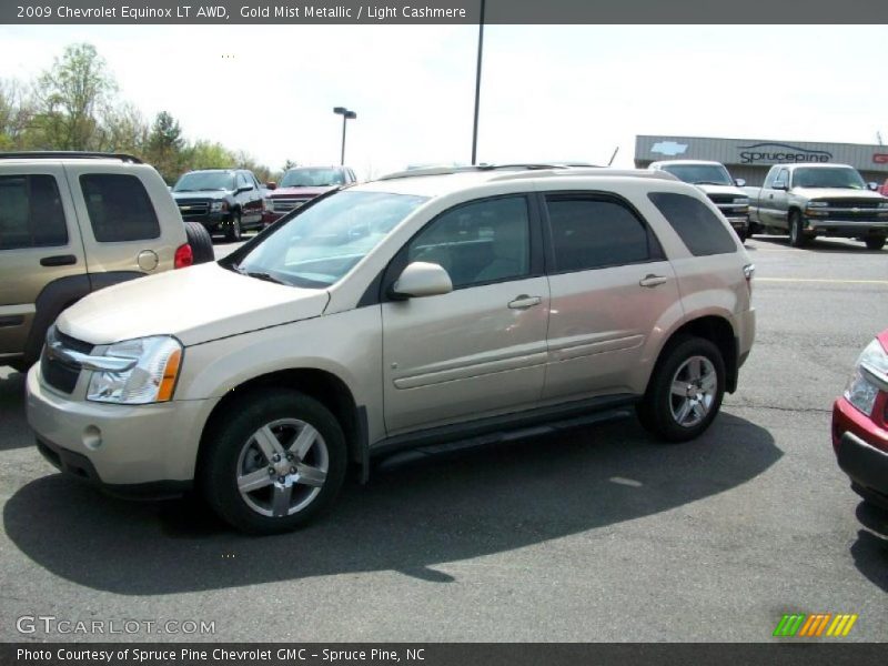 Gold Mist Metallic / Light Cashmere 2009 Chevrolet Equinox LT AWD