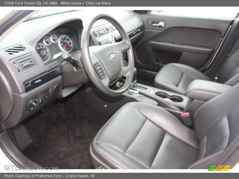 White Suede / Charcoal Black 2008 Ford Fusion SEL V6 AWD