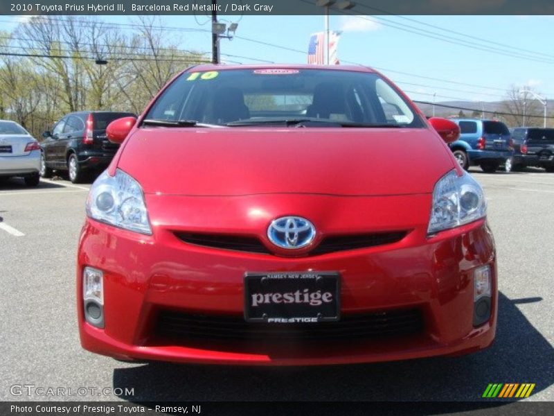 Barcelona Red Metallic / Dark Gray 2010 Toyota Prius Hybrid III