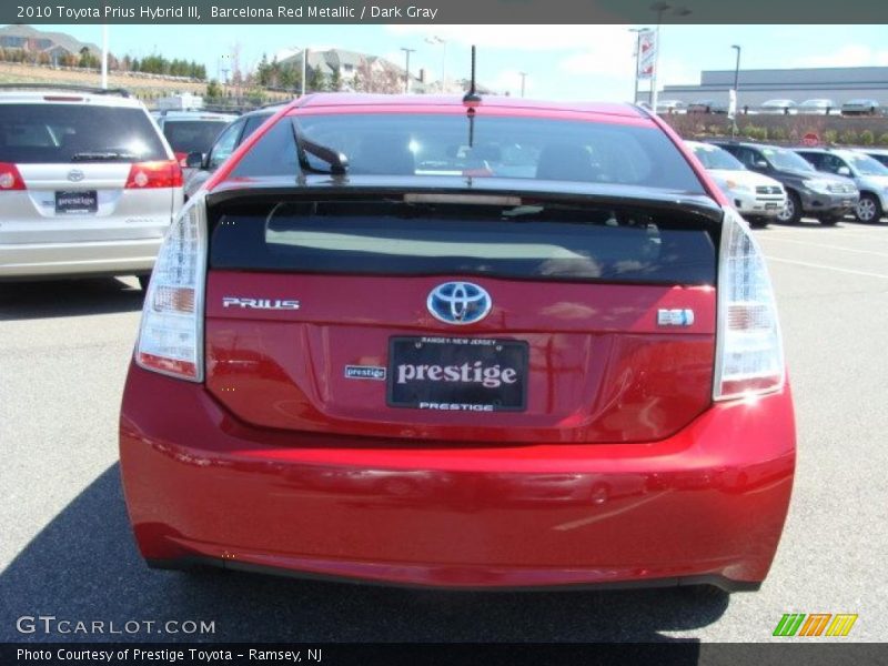 Barcelona Red Metallic / Dark Gray 2010 Toyota Prius Hybrid III