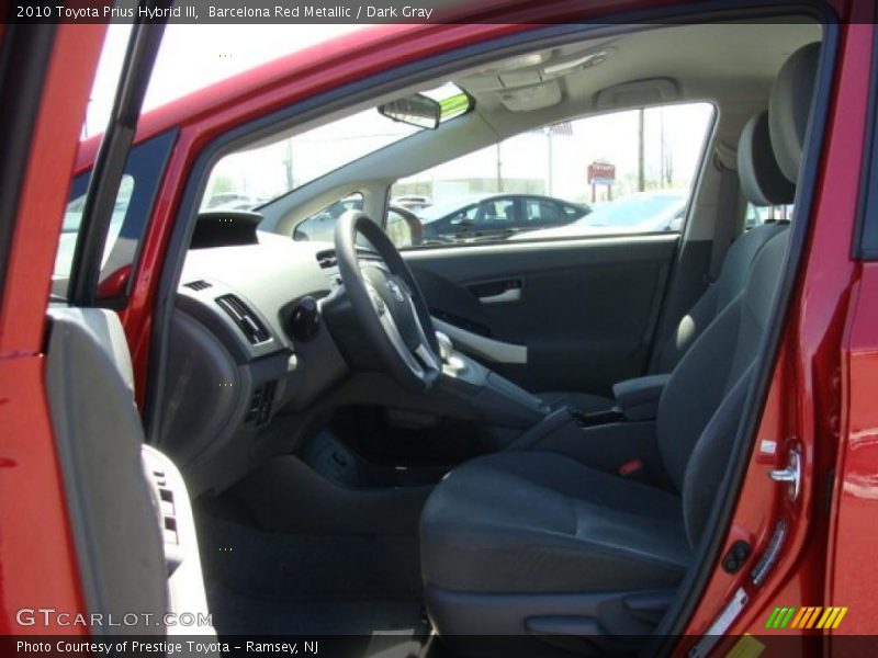 Barcelona Red Metallic / Dark Gray 2010 Toyota Prius Hybrid III