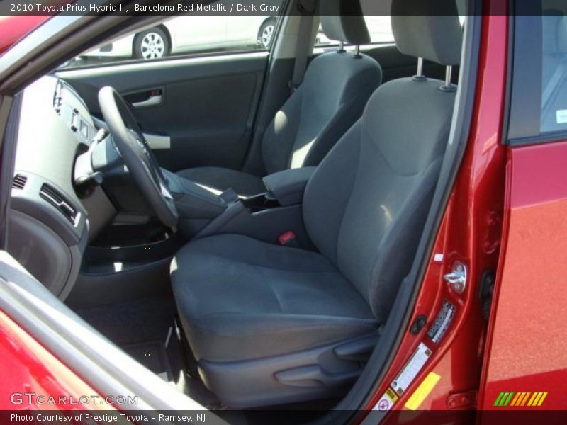 Barcelona Red Metallic / Dark Gray 2010 Toyota Prius Hybrid III
