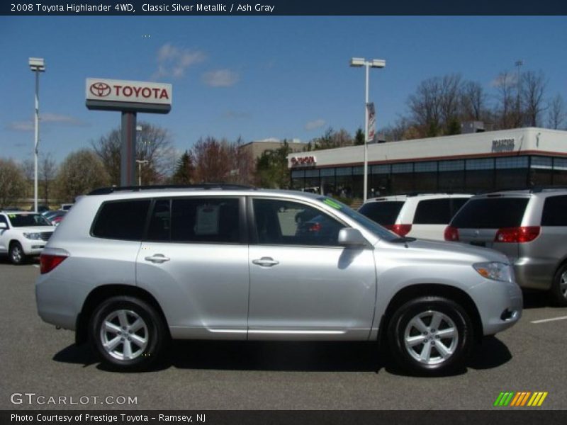 Classic Silver Metallic / Ash Gray 2008 Toyota Highlander 4WD