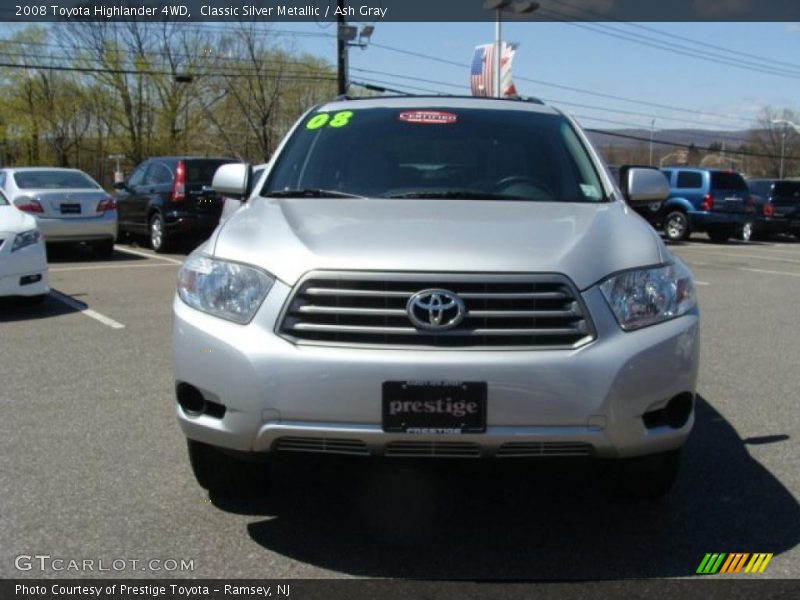 Classic Silver Metallic / Ash Gray 2008 Toyota Highlander 4WD