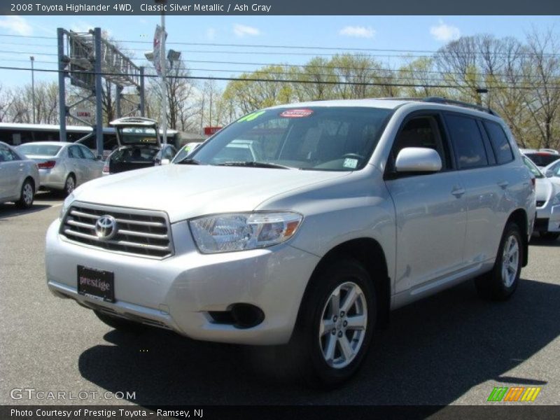 Classic Silver Metallic / Ash Gray 2008 Toyota Highlander 4WD