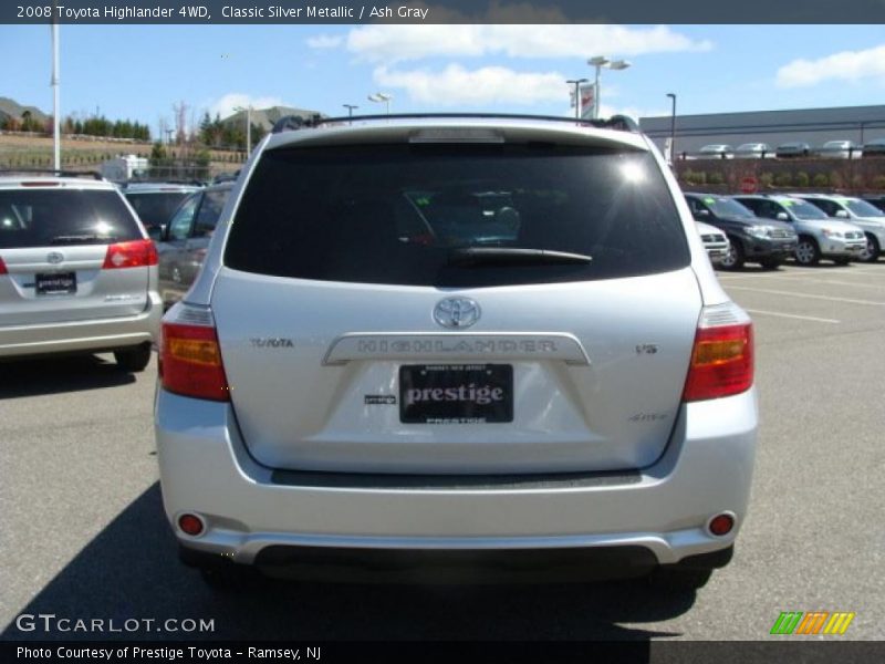 Classic Silver Metallic / Ash Gray 2008 Toyota Highlander 4WD