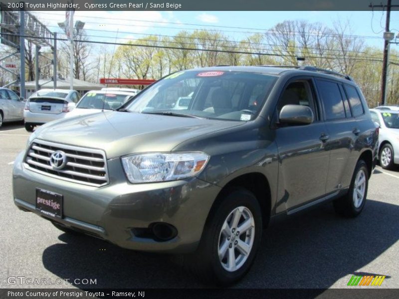 Cypress Green Pearl / Sand Beige 2008 Toyota Highlander