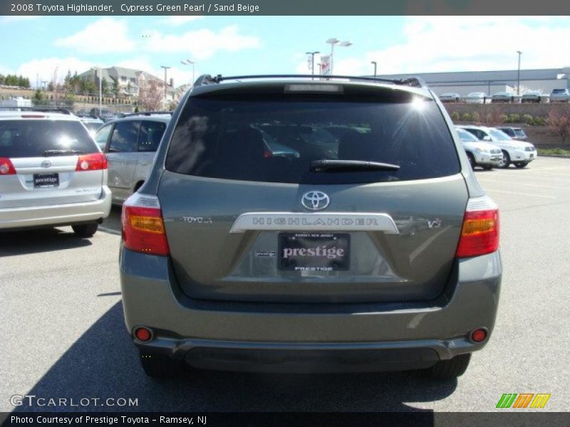 Cypress Green Pearl / Sand Beige 2008 Toyota Highlander