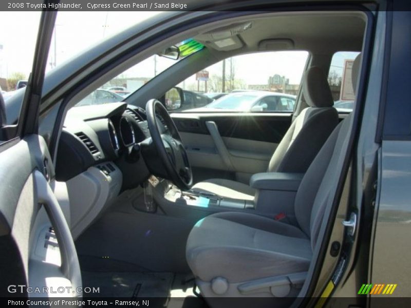 Cypress Green Pearl / Sand Beige 2008 Toyota Highlander