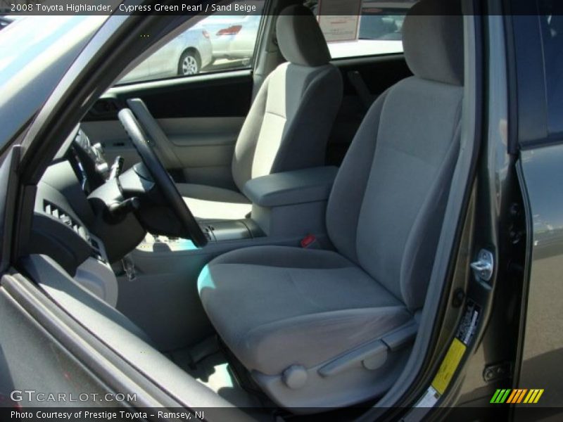 Cypress Green Pearl / Sand Beige 2008 Toyota Highlander