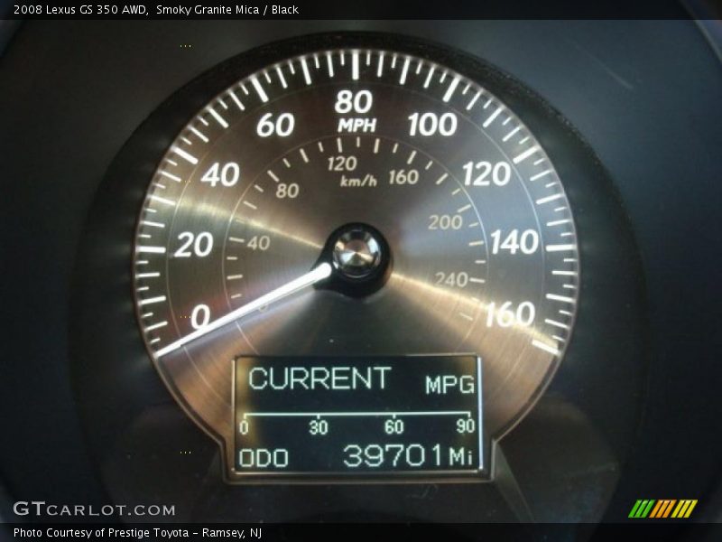 Smoky Granite Mica / Black 2008 Lexus GS 350 AWD