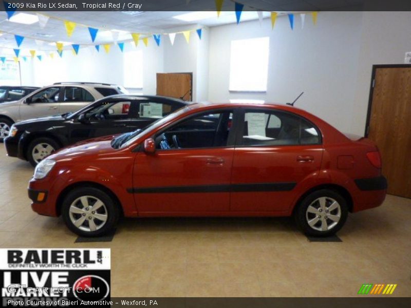 Tropical Red / Gray 2009 Kia Rio LX Sedan