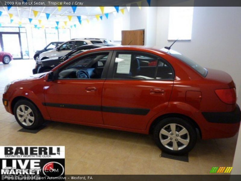 Tropical Red / Gray 2009 Kia Rio LX Sedan