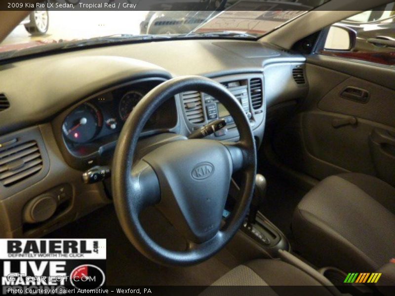 Tropical Red / Gray 2009 Kia Rio LX Sedan