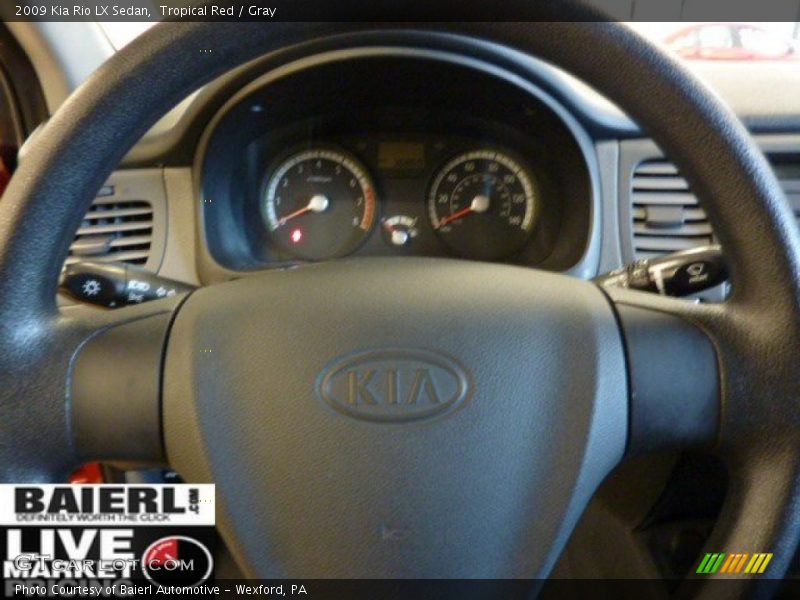 Tropical Red / Gray 2009 Kia Rio LX Sedan