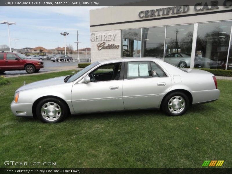 Sterling Silver / Dark Gray 2001 Cadillac DeVille Sedan