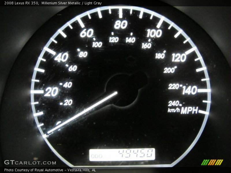 Millenium Silver Metallic / Light Gray 2008 Lexus RX 350