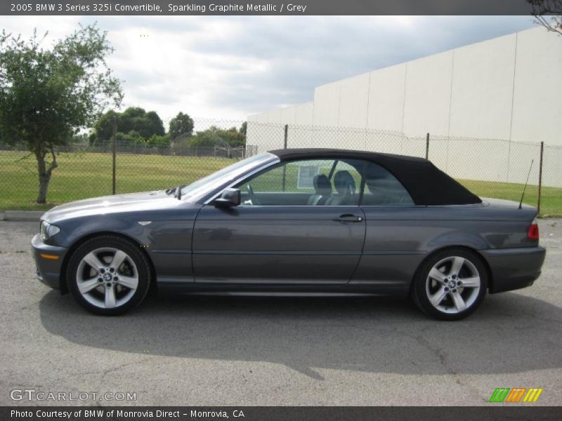 Sparkling Graphite Metallic / Grey 2005 BMW 3 Series 325i Convertible