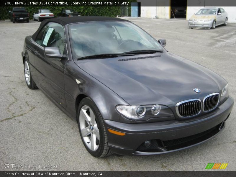 Sparkling Graphite Metallic / Grey 2005 BMW 3 Series 325i Convertible