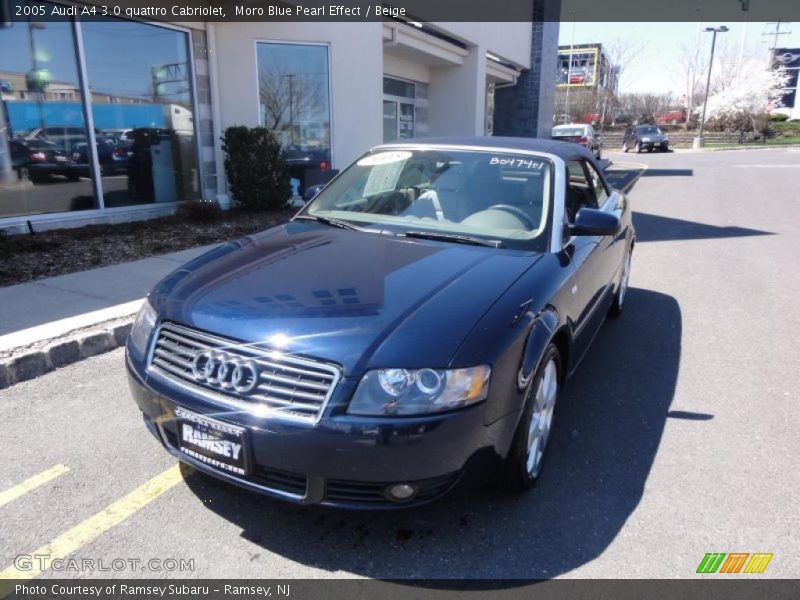 Moro Blue Pearl Effect / Beige 2005 Audi A4 3.0 quattro Cabriolet