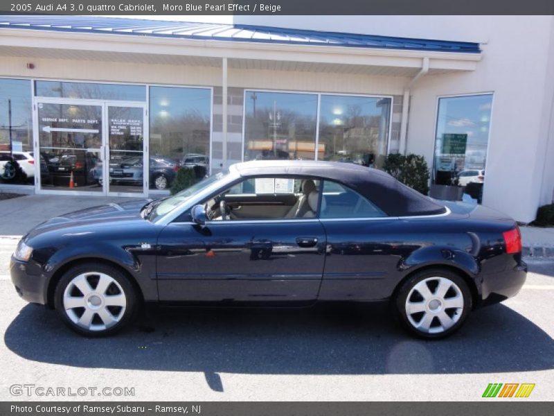 Moro Blue Pearl Effect / Beige 2005 Audi A4 3.0 quattro Cabriolet