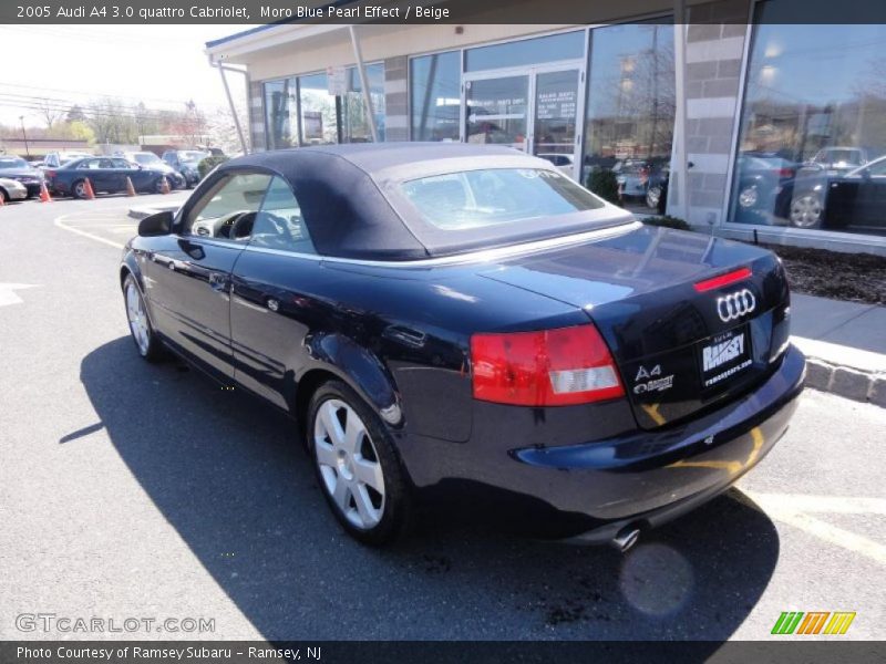 Moro Blue Pearl Effect / Beige 2005 Audi A4 3.0 quattro Cabriolet