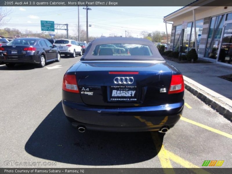 Moro Blue Pearl Effect / Beige 2005 Audi A4 3.0 quattro Cabriolet