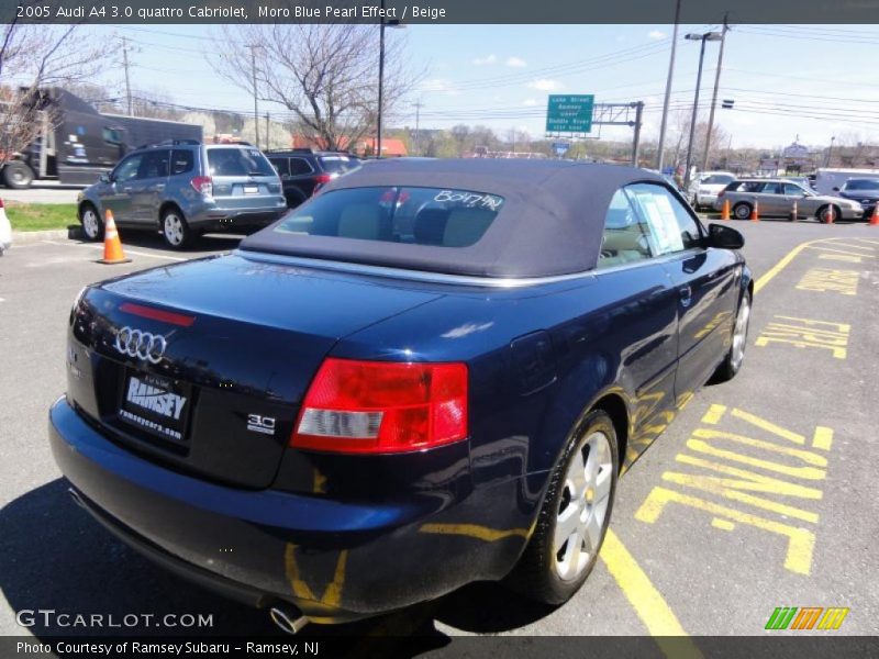 Moro Blue Pearl Effect / Beige 2005 Audi A4 3.0 quattro Cabriolet
