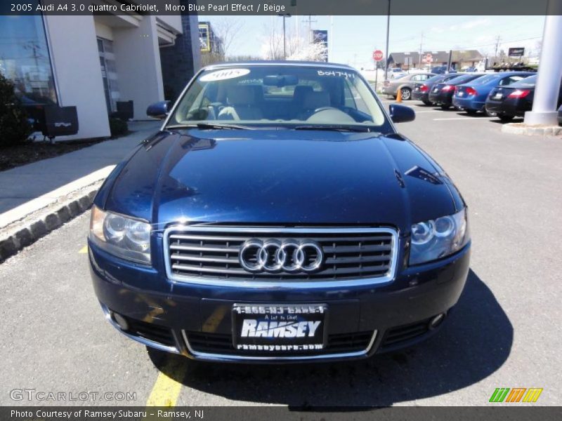 Moro Blue Pearl Effect / Beige 2005 Audi A4 3.0 quattro Cabriolet