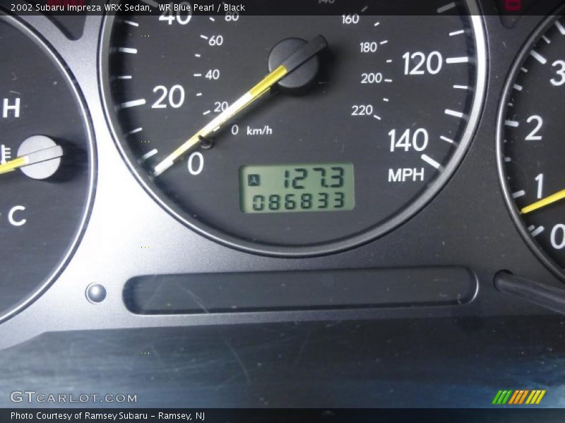 WR Blue Pearl / Black 2002 Subaru Impreza WRX Sedan