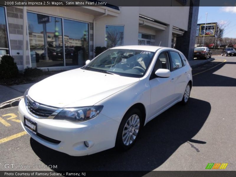 Satin White Pearl / Ivory 2008 Subaru Impreza 2.5i Wagon