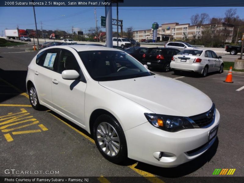 Satin White Pearl / Ivory 2008 Subaru Impreza 2.5i Wagon